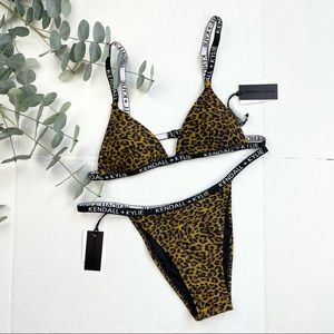 NWT Kendall & Kylie Leopard Bikini